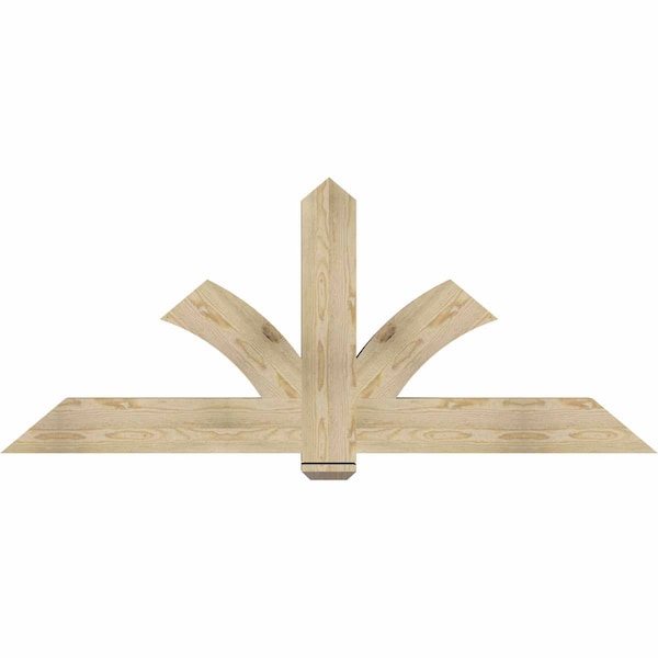 Ekena Millwork Redmond Rough Sawn Timber Gable Bracket, Douglas Fir, 72"W x 30"H x 4"D x 6"F, 10/12 Pitch GBW072X30X0406RED00RDF - main